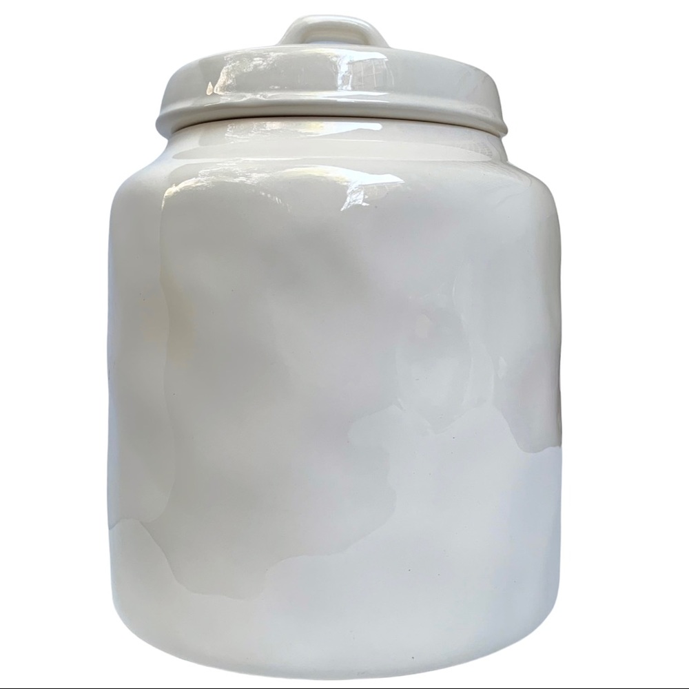 Rae Dunn COOKIES Canister Jar Ceramic 8 Inch Tall Chubby Dimples NWT 2017 OG HTF - Picture 5 of 15